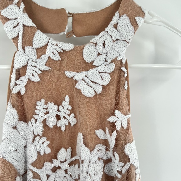 Dress the population brown sequin halter dress S - Picture 4 of 11